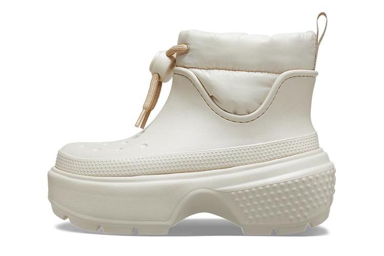 Снежные сапоги женские Crocs Stomp Puff Boots светло-серые, 36-37 EU