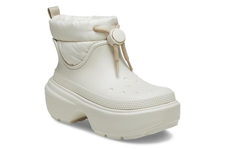 Снежные сапоги женские Crocs Stomp Puff Boots светло-серые, 36-37 EU