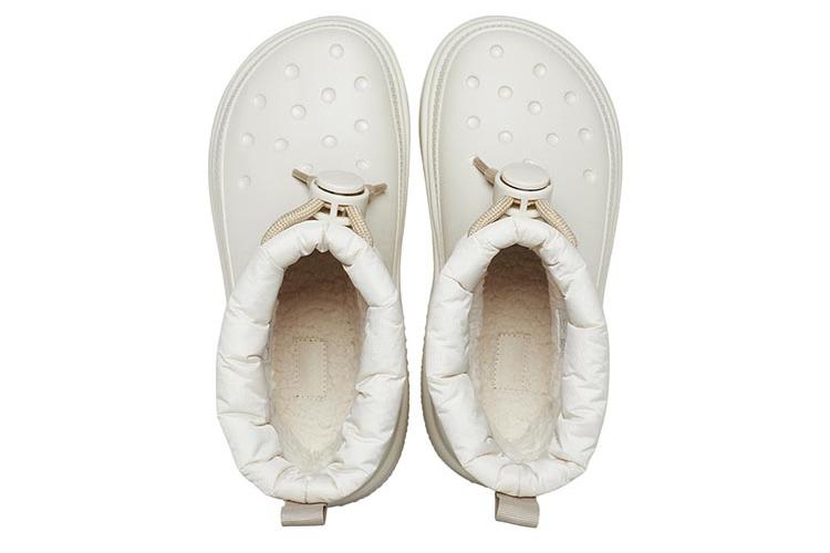 Снежные сапоги женские Crocs Stomp Puff Boots светло-серые, 36-37 EU