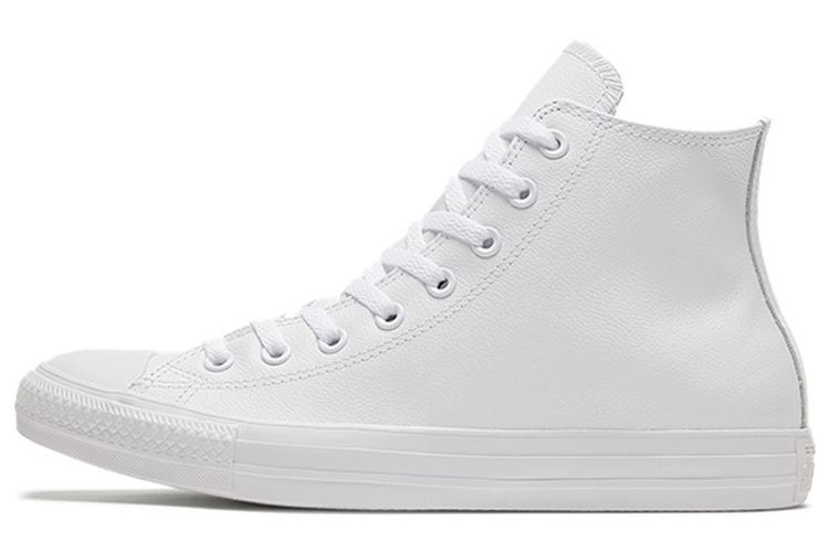 Кеды унисекс Converse Chuck Taylor All Star Leather Hi белые, 36 EU