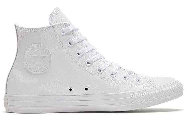 Кеды унисекс Converse Chuck Taylor All Star Leather Hi белые, 36 EU