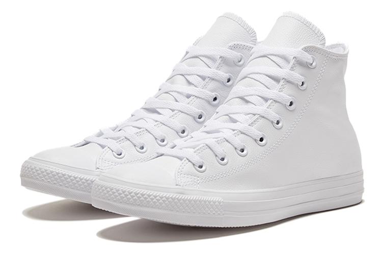 Кеды унисекс Converse Chuck Taylor All Star Leather Hi белые, 36 EU