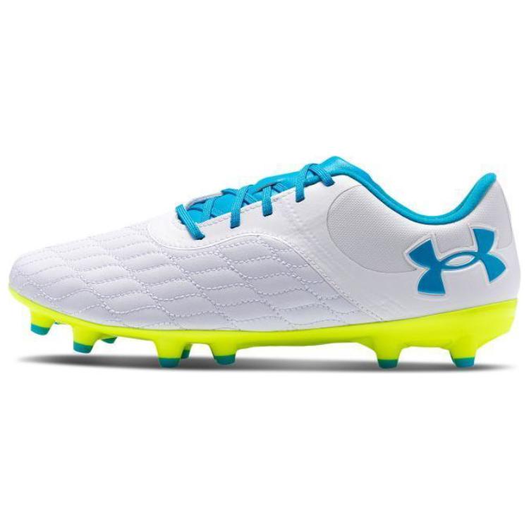 Футбольные бутсы унисекс Under Armour Magnetico Select 3.0 AG белые и синие, 40 EU