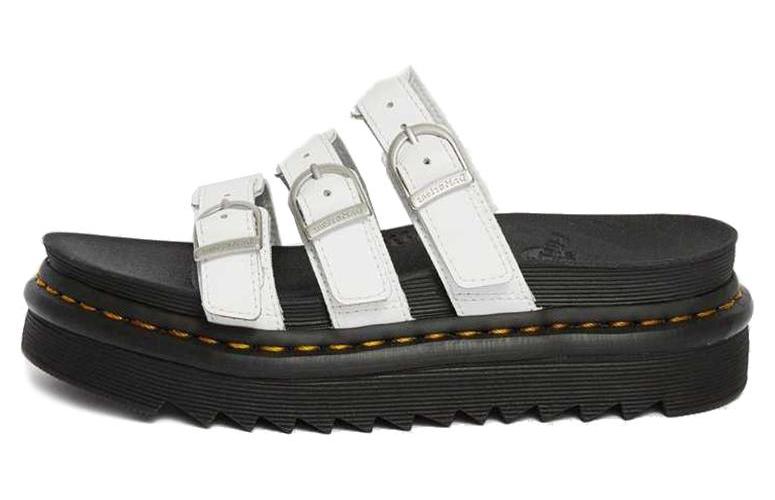 Шлепанцы женские Dr.Martens 25456100 черно-белые, 36 EU