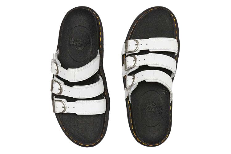 Шлепанцы женские Dr.Martens 25456100 черно-белые, 36 EU