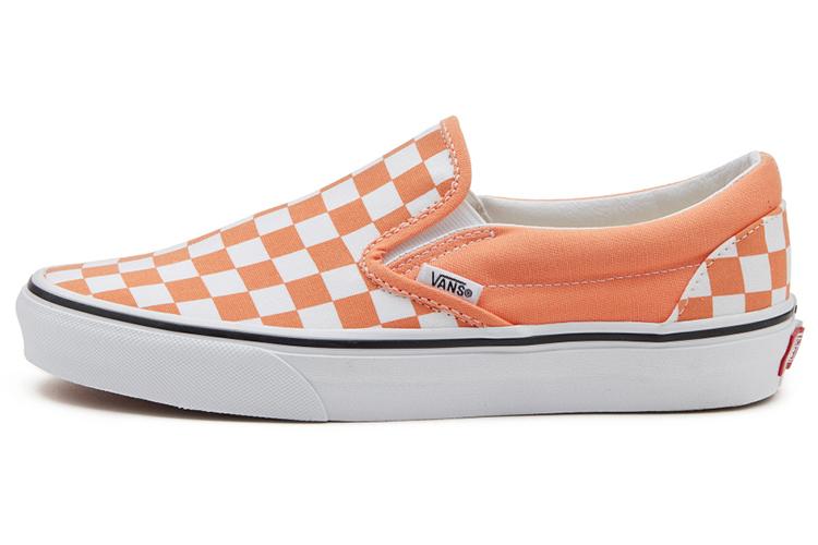 Слипоны унисекс Vans Slip-On Checkerboard оранжево-белые