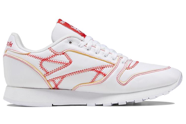 Кроссовки унисекс Reebok Classic Leather Kanghyuk белые, красные, 42 EU