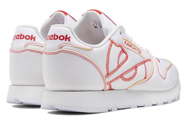 Кроссовки унисекс Reebok Classic Leather Kanghyuk белые, красные, 42 EU