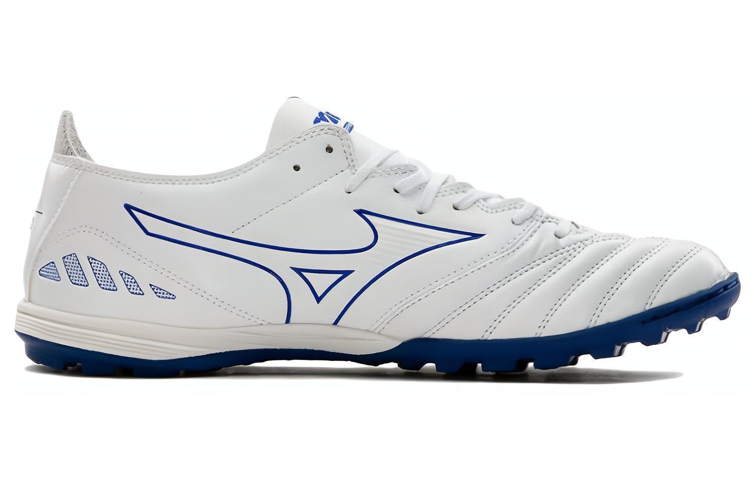 Футбольные бутсы мужские Mizuno Morelia Neo 3 Pro TF белые-голубые, 44 EU