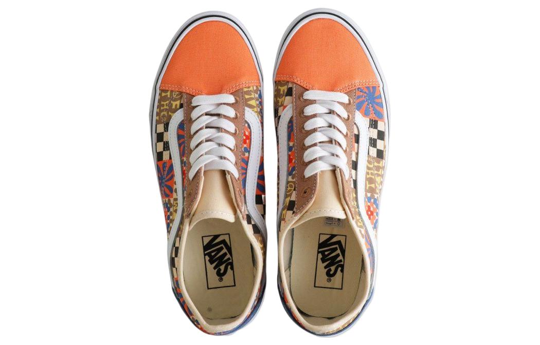 Кроссовки унисекс Vans Old Skool Tapered оранжевые, белые, синие, 35 EU