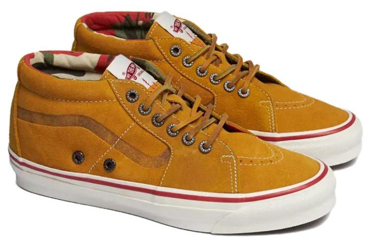 Кеды унисекс Vans X Nigel Cabourn Sk8-Mid LX коричневые, 38 EU