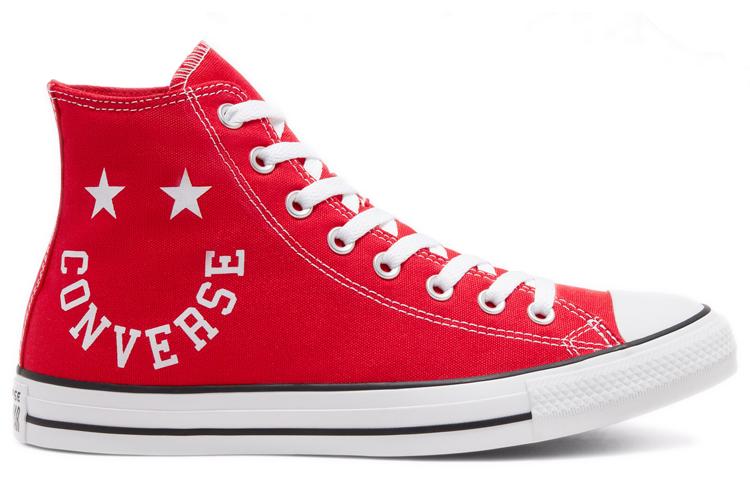 Кеды унисекс Converse Chuck Taylor All Star High Smiley, university red, 41.5 EU