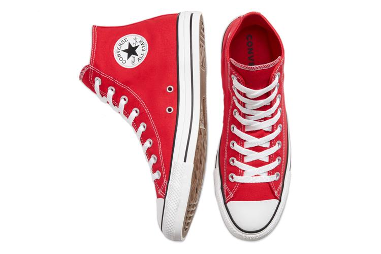 Кеды унисекс Converse Chuck Taylor All Star High Smiley, university red, 41.5 EU
