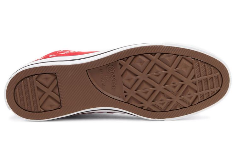 Кеды унисекс Converse Chuck Taylor All Star High Smiley, university red, 41.5 EU