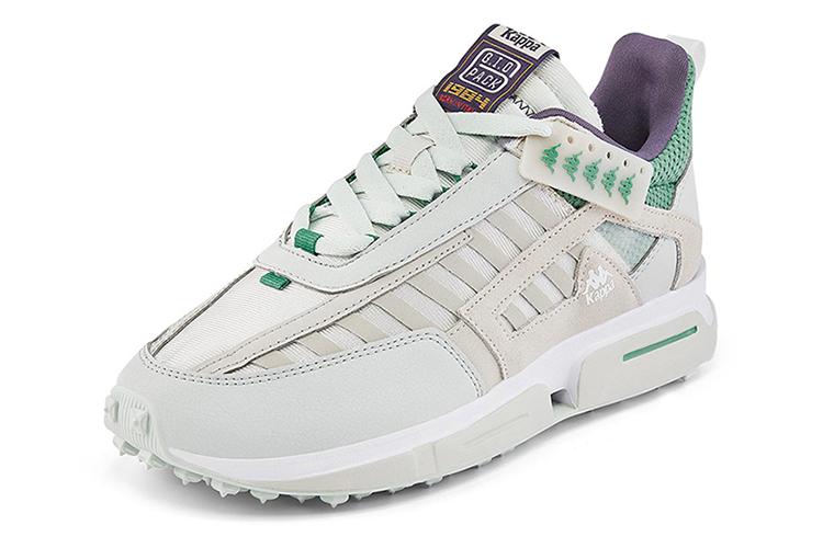 Кроссовки женские Kappa K0A65MM61-124 белые с зелёными акцентами, 37 EU