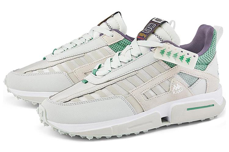 Кроссовки женские Kappa K0A65MM61-124 белые с зелёными акцентами, 37 EU