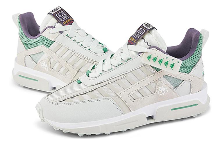 Кроссовки женские Kappa K0A65MM61-124 белые с зелёными акцентами, 37 EU