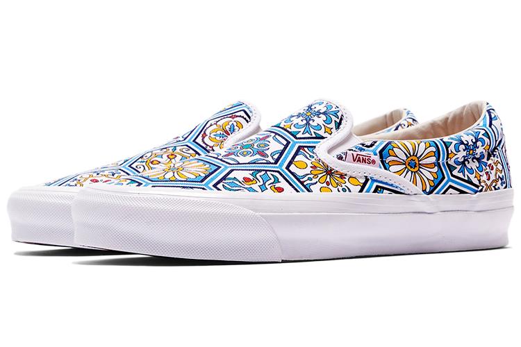 Слипоны унисекс Vans Slip On Kith Moroccan Tile Blue, 44.5 EU