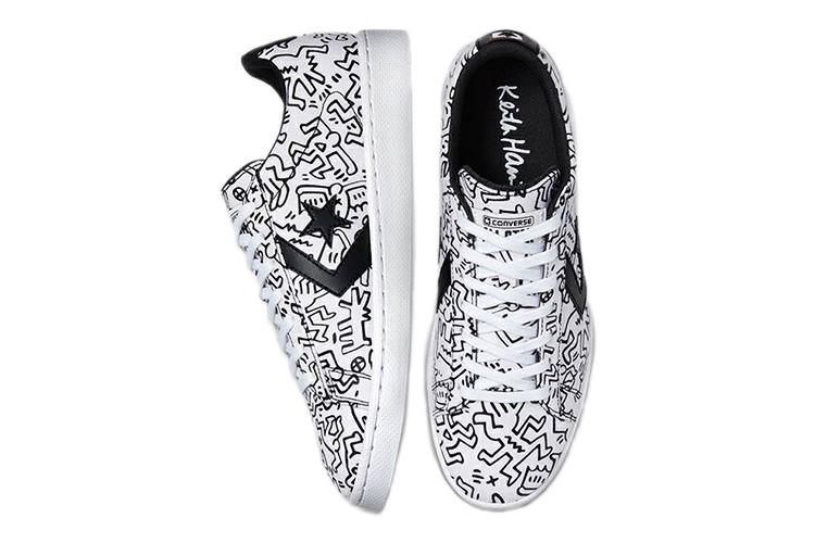 Кроссовки унисекс Converse Pro Leather Ox Keith Haring белые, 40.5 EU