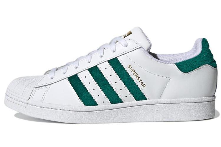 Кеды унисекс Adidas Superstar Chenille Stripes Cloud White Green