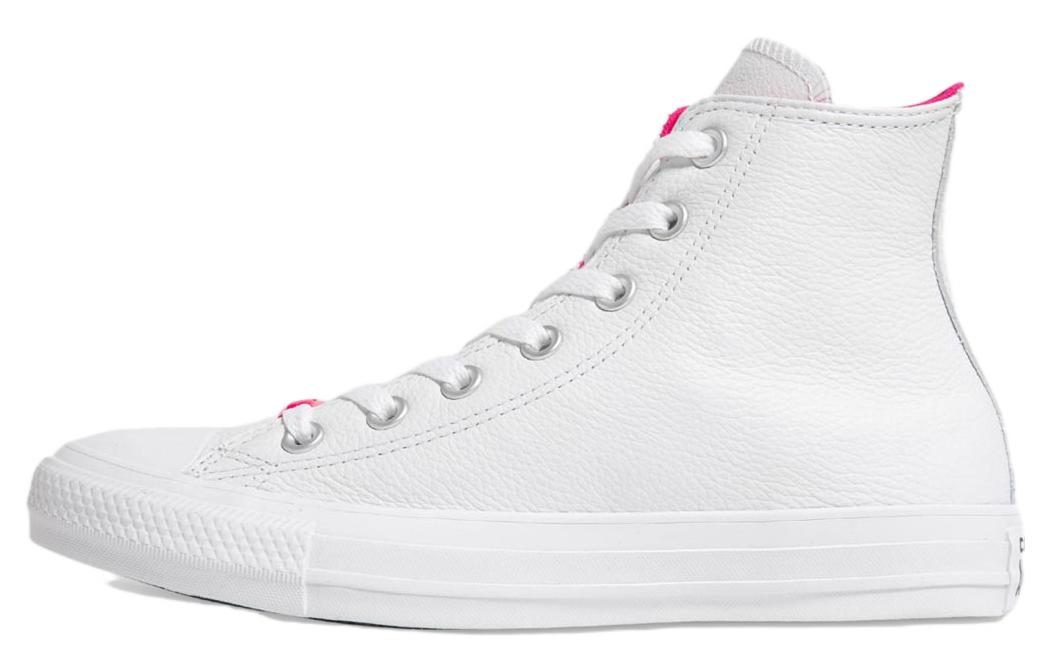 Кеды женские Converse Chuck Taylor All Star Ctas Lthr Hi белые-розовые, 38 EU