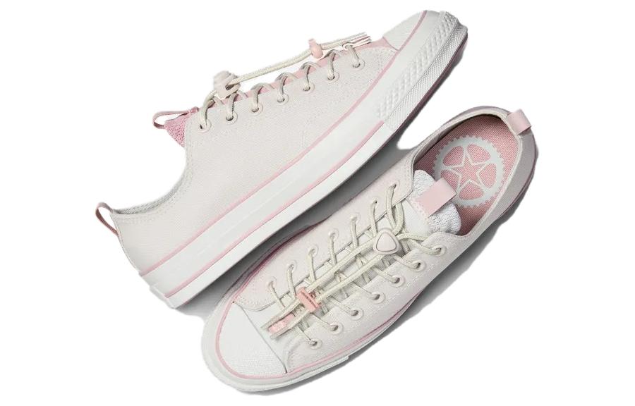 Кеды унисекс Converse Chuck 70 Low Top белые, розовые, 40 EU
