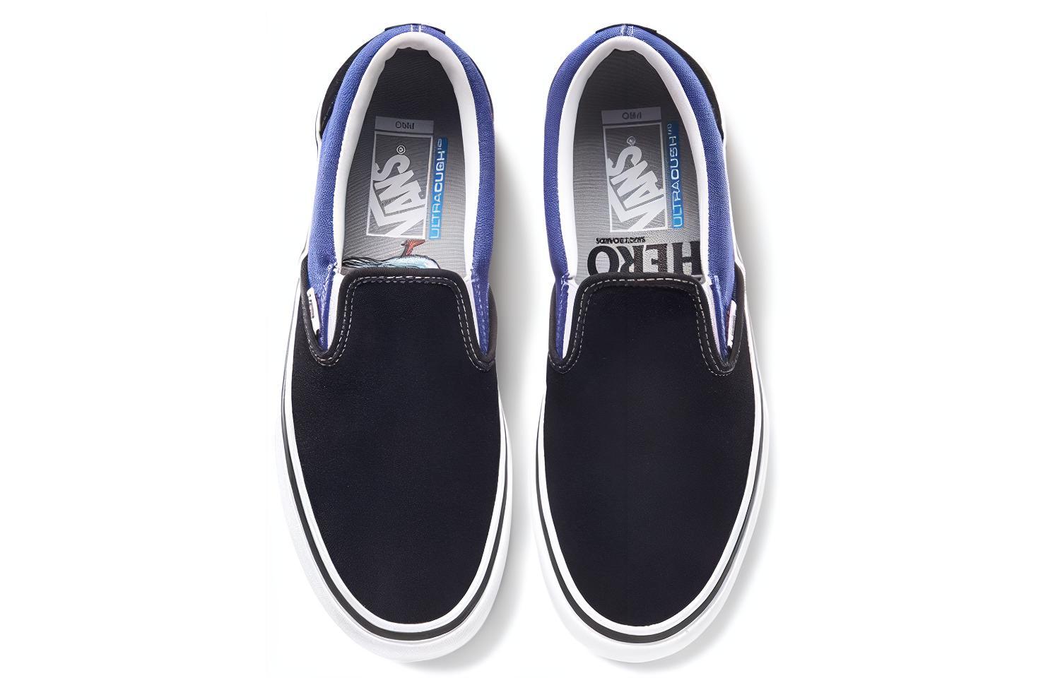 Слипоны унисекс Vans Slip On Antihero Chris Pfanner черные-фиолетовые, 38.5 EU