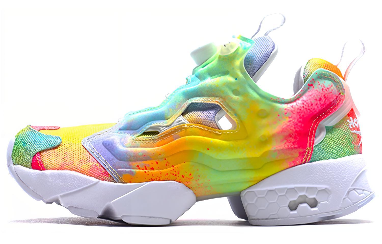 Кроссовки унисекс Reebok Instapump Fury Pride 2020, зеленые-розовые