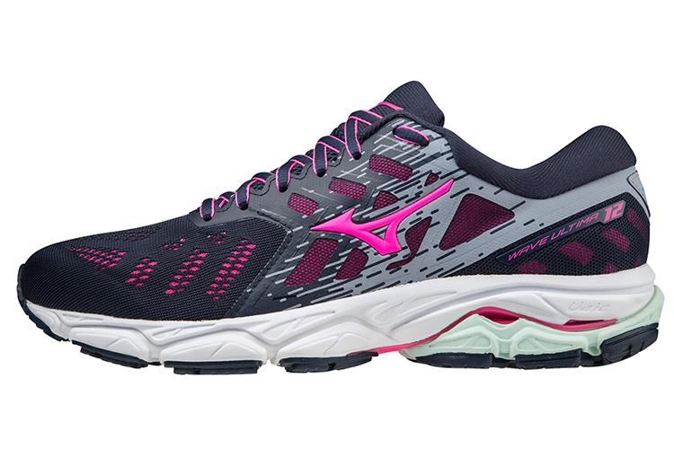 Кроссовки женские Mizuno Wave Ultima 12 черные/розовые, 36 EU