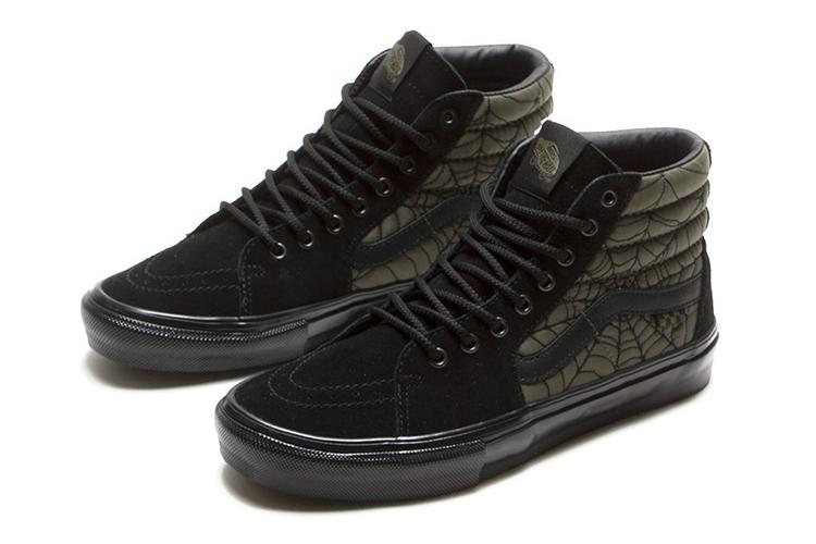 Кроссовки унисекс Vans Ben Kadow X Skate SK8 HI 'Web' черные-оливковые, 42 EU
