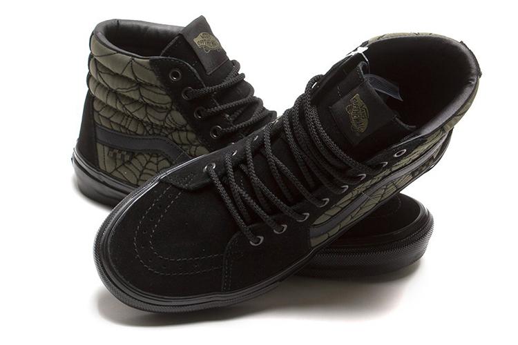 Кроссовки унисекс Vans Ben Kadow X Skate SK8 HI 'Web' черные-оливковые, 42 EU