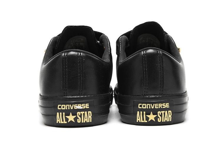 Кеды женские Converse All Star CTAS 3V Ox черные, золотые, 36 EU