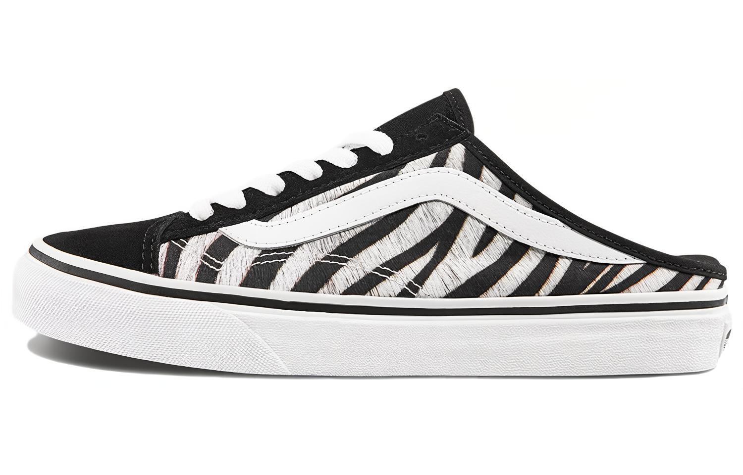 Шлепанцы женские Vans Style 36 черные, белые, 35 EU