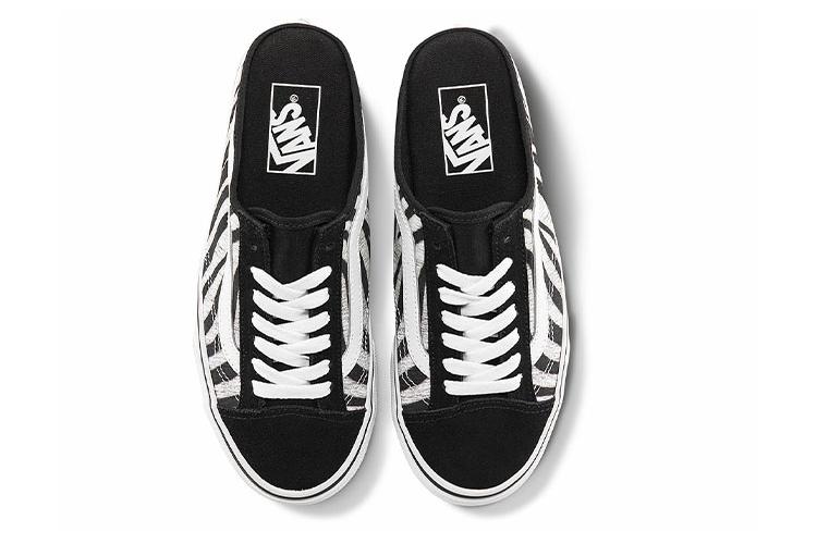 Шлепанцы женские Vans Style 36 черные, белые, 35 EU