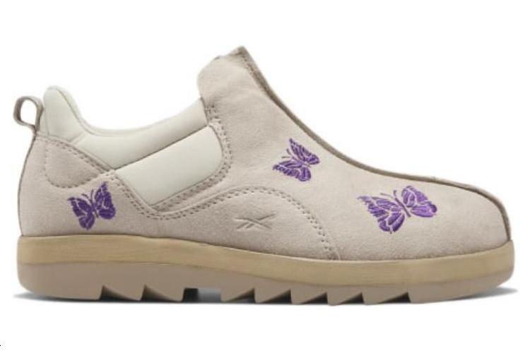 Кроссовки унисекс Reebok Needles X Beatnik beige purple, 43 EU