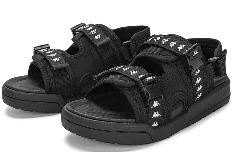 Сандалии унисекс Kappa Jungle Lion Collection черные, 35 EU