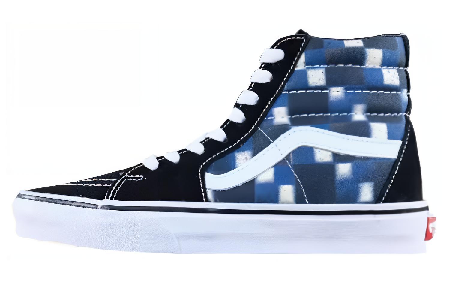 Кеды унисекс Vans SK8 Cushioning черно-белые с синим, 36 EU