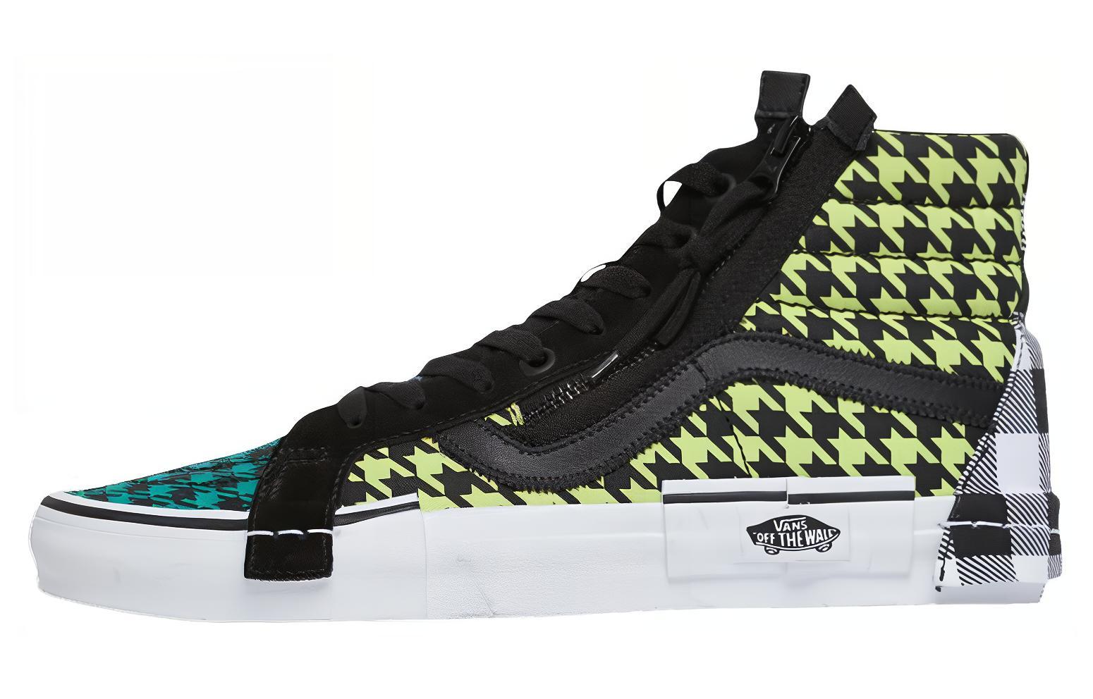 Кеды унисекс Vans SK8-Hi What The Buffalo черные-зеленые, 40 EU