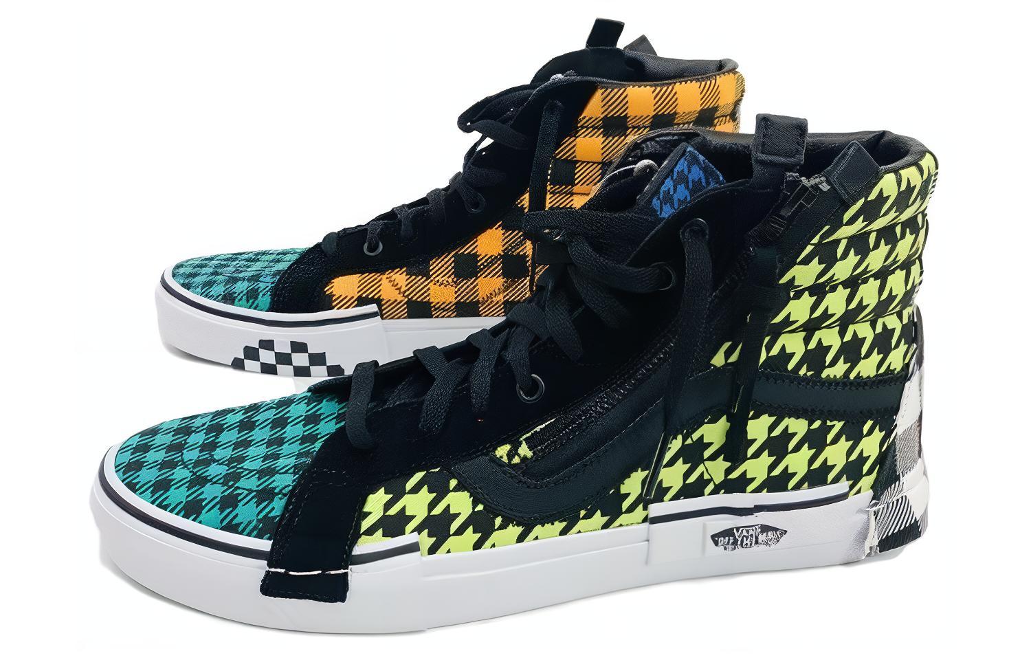 Кеды унисекс Vans SK8-Hi What The Buffalo черные-зеленые, 40 EU