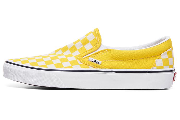 Слипоны унисекс Vans Classic Slip-On Checkerboard, cyber yellow