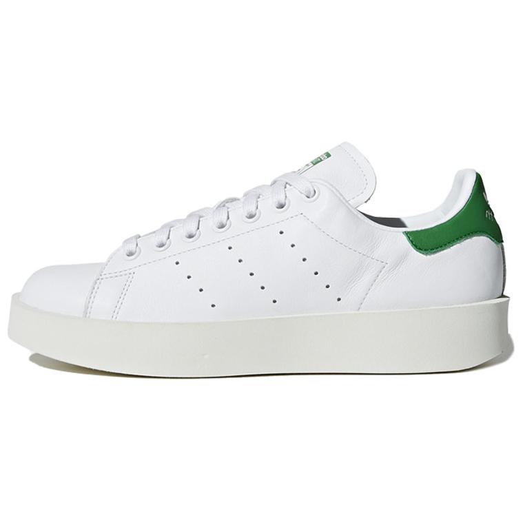 Кеды женские Adidas Stan Smith Bold белые/зелёные