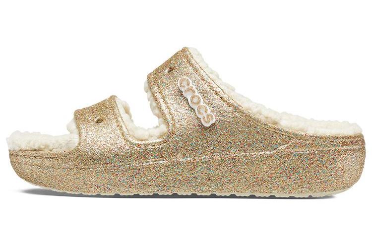 Шлепанцы женские Crocs Classic Cozzzy Glitter Sandals multicolor, 41-42 EU