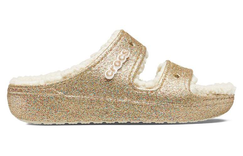 Шлепанцы женские Crocs Classic Cozzzy Glitter Sandals multicolor, 41-42 EU