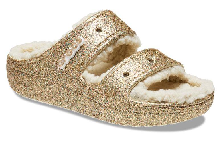 Шлепанцы женские Crocs Classic Cozzzy Glitter Sandals multicolor, 41-42 EU