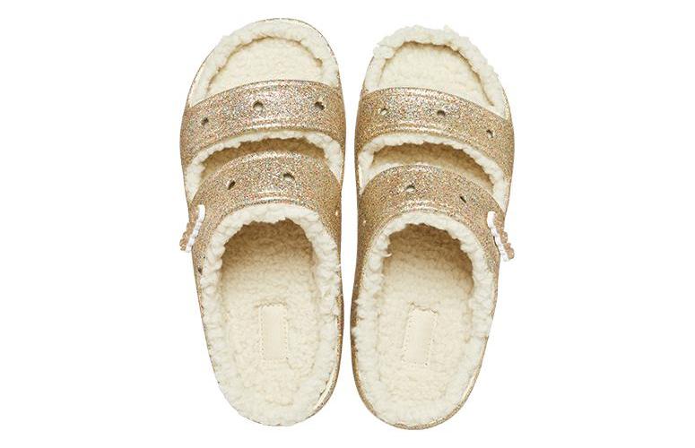 Шлепанцы женские Crocs Classic Cozzzy Glitter Sandals multicolor, 41-42 EU