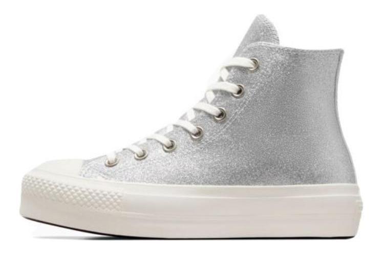 Кеды женские Converse Chuck Taylor All Star Lift Hi серебряные, 42 EU