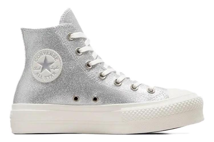 Кеды женские Converse Chuck Taylor All Star Lift Hi серебряные, 42 EU