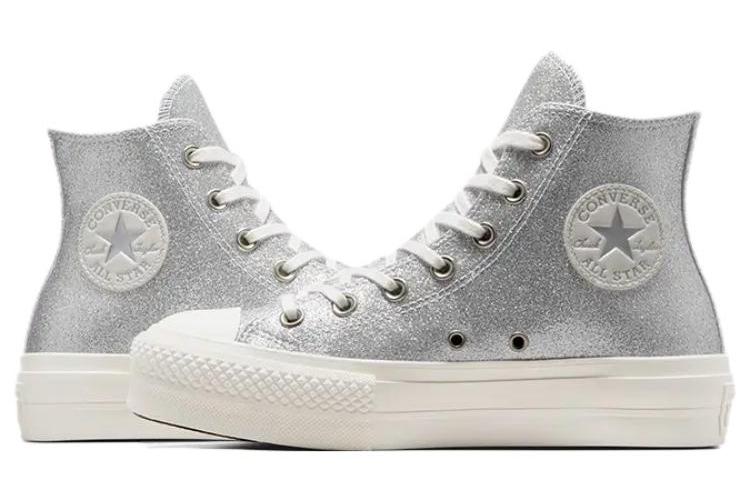 Кеды женские Converse Chuck Taylor All Star Lift Hi серебряные, 42 EU