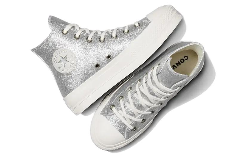 Кеды женские Converse Chuck Taylor All Star Lift Hi серебряные, 42 EU