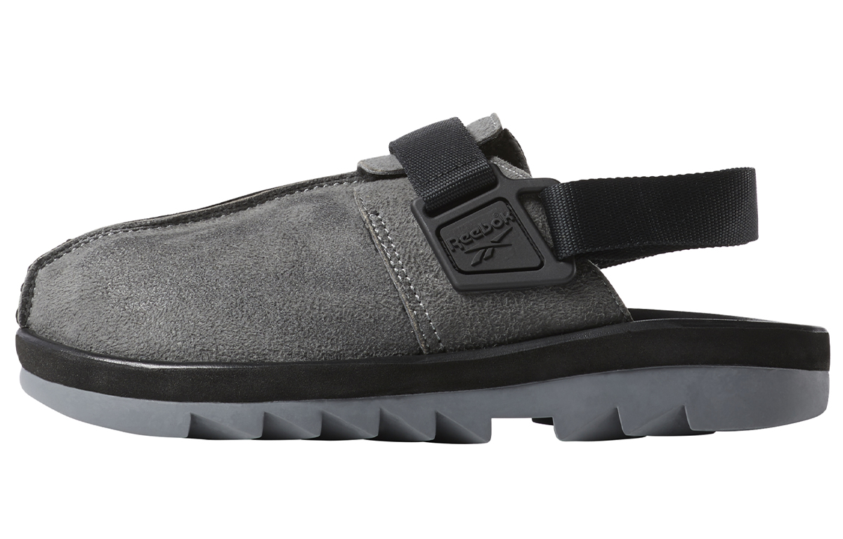 Шлепанцы унисекс Reebok Beatnik Sherpa серые черные, 44 EU